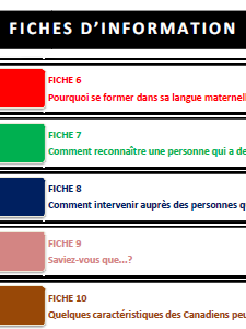 Fiches informatives de la Coalition ontarienne de formation des adultes