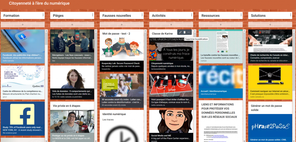 Lien vers le padlet "Citoyenneté à l'ère du numérique"